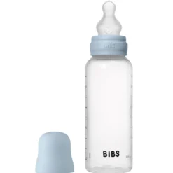 Bibs Baby Bottle Round Silicone Medium Flow Baby Blue (270 ml)