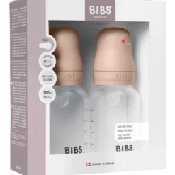 Bibs Baby Bottle Round Silicone Slow Flow Blush (2x150 ml)