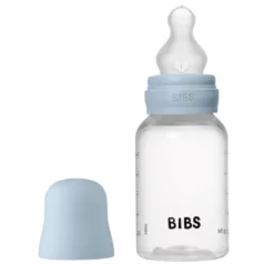 Bibs Baby Bottle Round Silicone Slow Flow Baby Blue (150 ml)