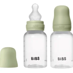 Bibs Baby Bottle Round Silicone Slow Flow Sage (2x150 ml)