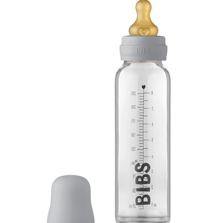 Bibs Baby Glass Bottle Complete Set Latex Cloud (225 ml)