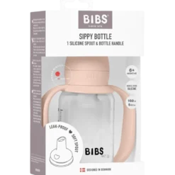 Bibs Baby Sippy Bottle Spout Silicone 150 ml Blush (1 stk)