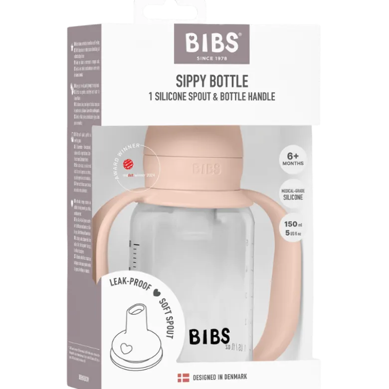 Bibs Baby Sippy Bottle Spout Silicone 150 ml Blush (1 stk)