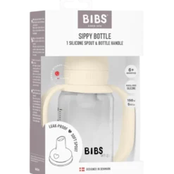 Bibs Baby Sippy Bottle Spout Silicone 150 ml Ivory (1 stk)