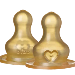 Bibs Bottle Nipple Latex Medium Flow (2 stk)