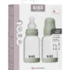 Bibs Glass Baby Bottle Round Silicone Slow Flow Sage (2x120 ml)
