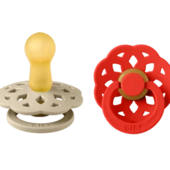 Bibs Pacifier Boheme Latex Size 1 Vanilla/Candy Apple (2 stk)