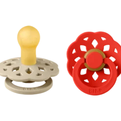 Bibs Pacifier Boheme Latex Size 2 Vanilla/Candy Apple (2 stk)