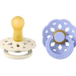 Bibs Pacifier Boheme Latex Size 2 Ivory/Hush (2 stk)