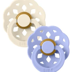 Bibs Pacifier Boheme Latex Size 2 Ivory/Hush (2 stk)