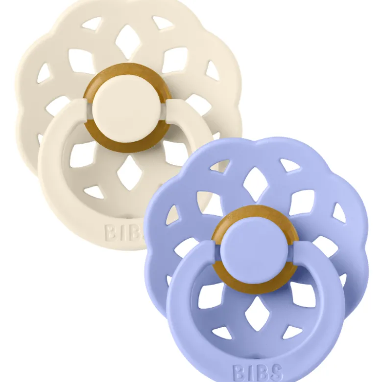 Bibs Pacifier Boheme Latex Size 2 Ivory/Hush (2 stk)