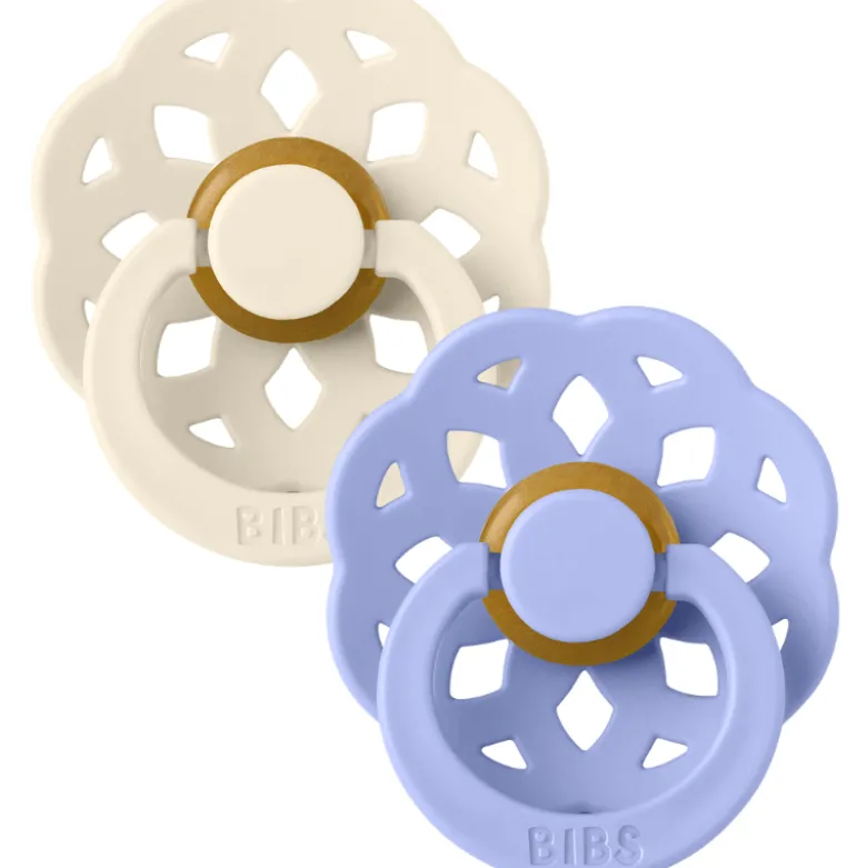 Bibs Pacifier Boheme Latex Size 1 Ivory/Hush (2 stk)