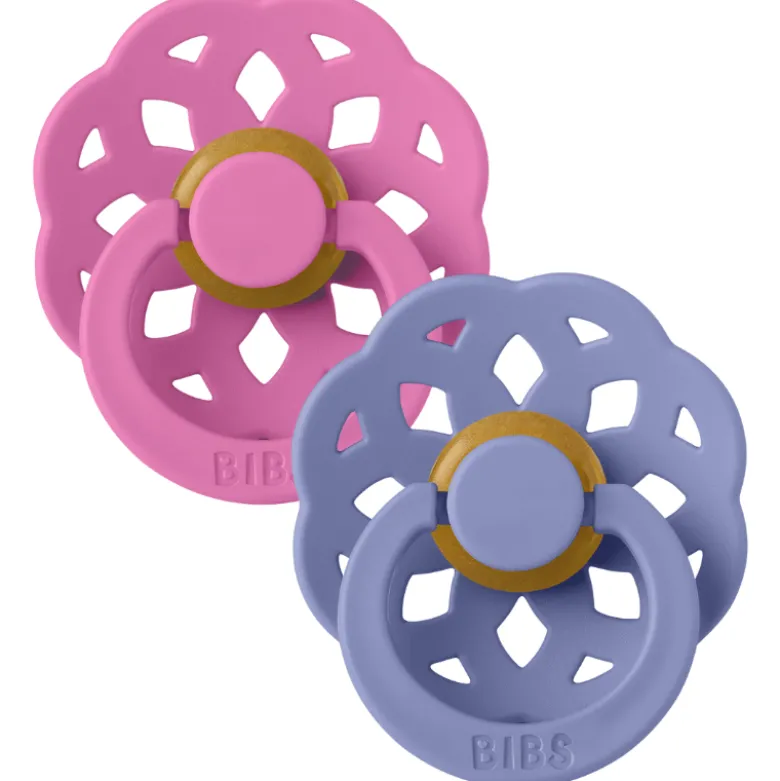 Bibs Pacifier Boheme Latex Size 1 Bubblegum/Peri (2 stk)