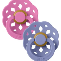 Bibs Pacifier Boheme Latex Size 2 Bubblegum/Peri (2 stk)