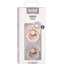 Bibs Pacifier Boheme Latex Size 2 Blossom/Dusky Lilac (2 stk)