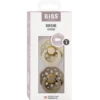 Bibs Pacifier Boheme Latex Size 1 Vanilla/Dark Oak (2 stk)