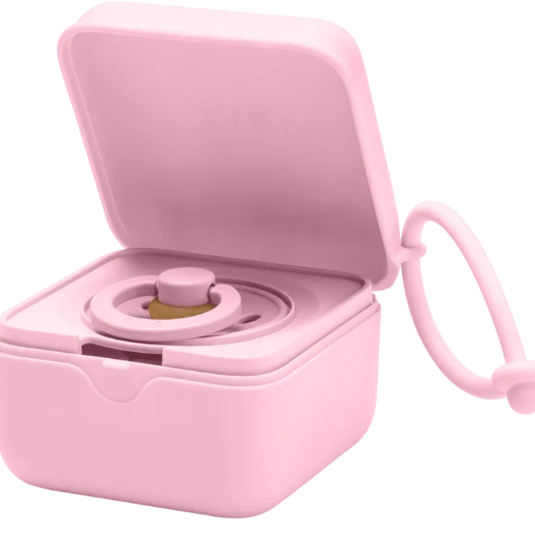 Bibs Pacifier Box Baby Pink (1 stk)