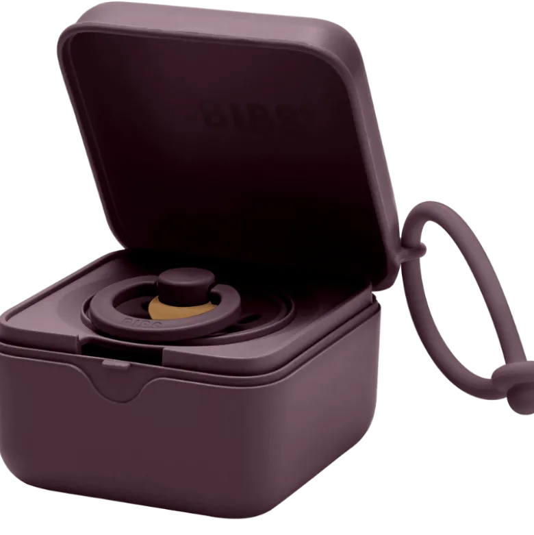 Bibs Pacifier Box Plum (1 stk)