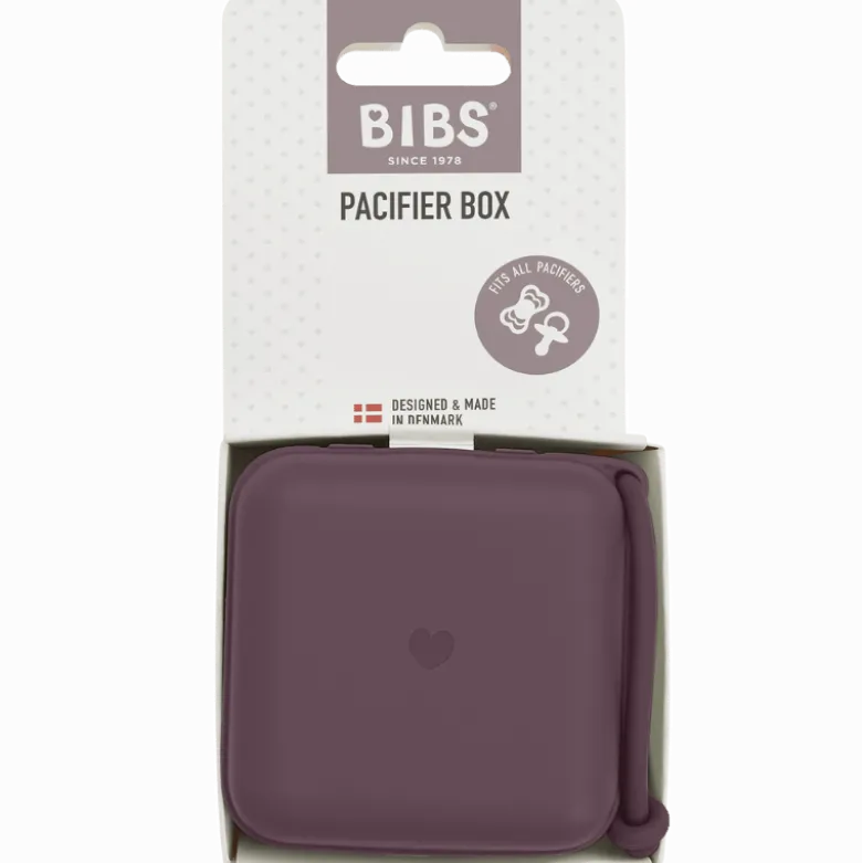Bibs Pacifier Box Plum (1 stk)