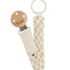 Bibs Pacifier Clip Braided Ivory/Vanilla (1 stk)