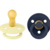 Bibs Pacifier Colour Latex Size 2 Luna/Deep Space (2 stk)