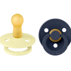 Bibs Pacifier Colour Latex Size 2 Luna/Deep Space (2 stk)