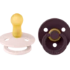 Bibs Pacifier Colour Latex Size 2 Petal/Plum (2 stk)