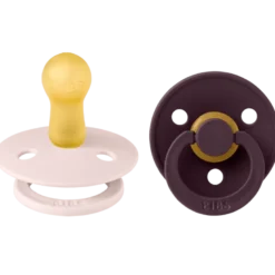 Bibs Pacifier Colour Latex Size 2 Petal/Plum (2 stk)
