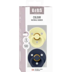 Bibs Pacifier Colour Latex Size 1 Luna/Deep Space (2 stk)