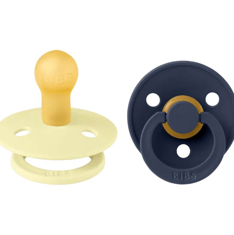 Bibs Pacifier Colour Latex Size 1 Luna/Deep Space (2 stk)