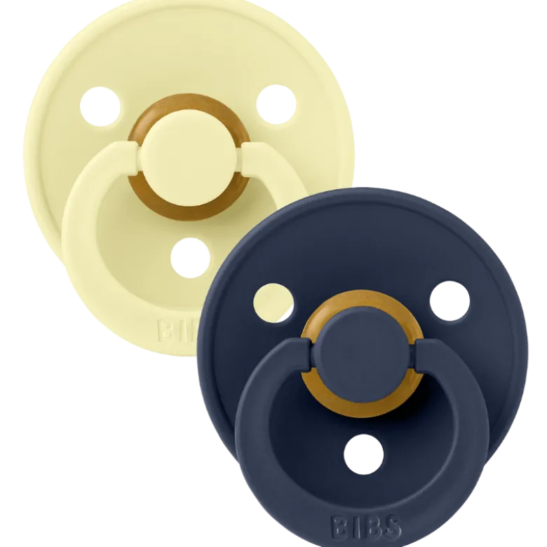 Bibs Pacifier Colour Latex Size 1 Luna/Deep Space (2 stk)
