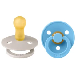 Bibs Pacifier Colour Latex Size 2 Mushroom/Breeze (1 sæt)