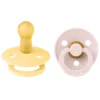 Bibs Pacifier Colour Latex Size 2 Pale Butter/Petal (1 sæt)