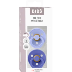 Bibs Pacifier Colour Latex Size 1 Hush/Grape (2 stk)