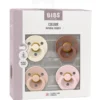 Bibs Pacifier Colour Latex Size 2 Ivory/Blush/Woodchuck/Blossom (1 sæt)