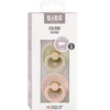 Bibs Pacifier Colour Latex Size 2 Vanilla/Blush (2 stk)
