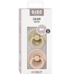 Bibs Pacifier Colour Latex Size 2 Vanilla/Blush (2 stk)