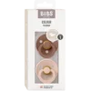 Bibs Pacifier Colour Latex Size 1 Anatomical Blush/Woodchuck (2 stk)