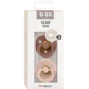 Bibs Pacifier Colour Latex Size 2 Anatomical Blush/Woodchuck (2 stk)