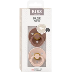 Bibs Pacifier Colour Latex Size 2 Anatomical Blush/Woodchuck (2 stk)
