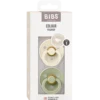 Bibs Pacifier Colour Latex Size 1 Anatomical Ivory/Sage (2 stk)