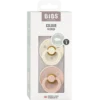 Bibs Pacifier Colour Latex Size 1 Symmetrical Ivory/Blush (2 stk)