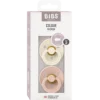 Bibs Pacifier Colour Latex Size 2 Ivory/Blush (2 stk)