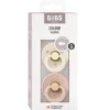 Bibs Pacifier Colour Latex Size 3 Ivory/Blush (2 stk)