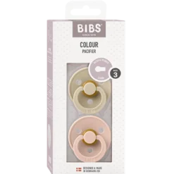 Bibs Pacifier Colour Latex Size 3 Vanilla/Blush (2 stk)