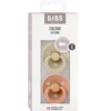 Bibs Pacifier Colour Latex Size 1 Vanilla/Peach (2 stk)