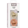 Bibs Pacifier Colour Latex Size 2 Vanilla/Peach (2 stk)