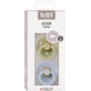 Bibs Pacifier Colour Latex Size 2 Khaki/Dusty Blue (2 stk)