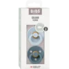 Bibs Pacifier Colour Latex Size 2 Symmetrical Baby Blue/Petrol (2 stk)
