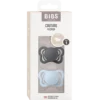 Bibs Pacifier Couture Silicone Size 1 Iron/Baby Blue (2 stk)